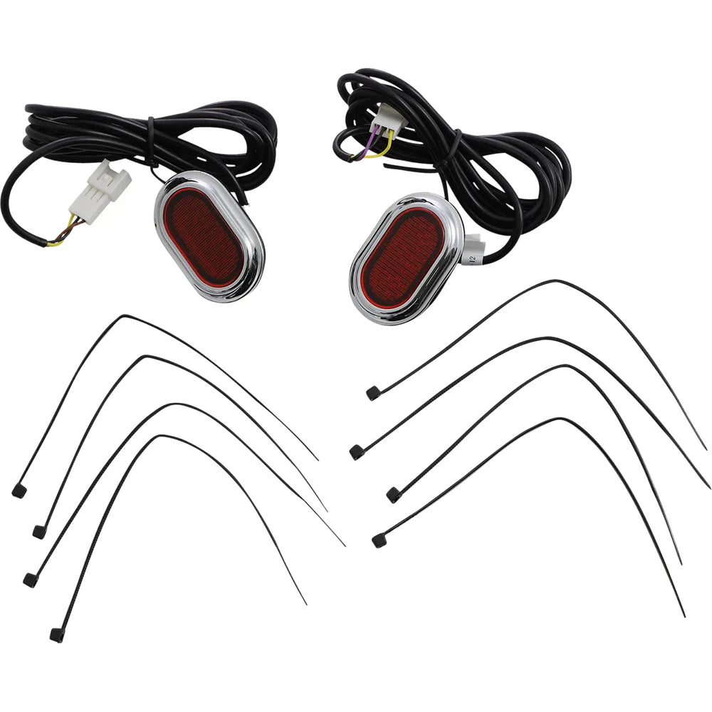 Antenna Grommet Light - Red Lens - Chrome