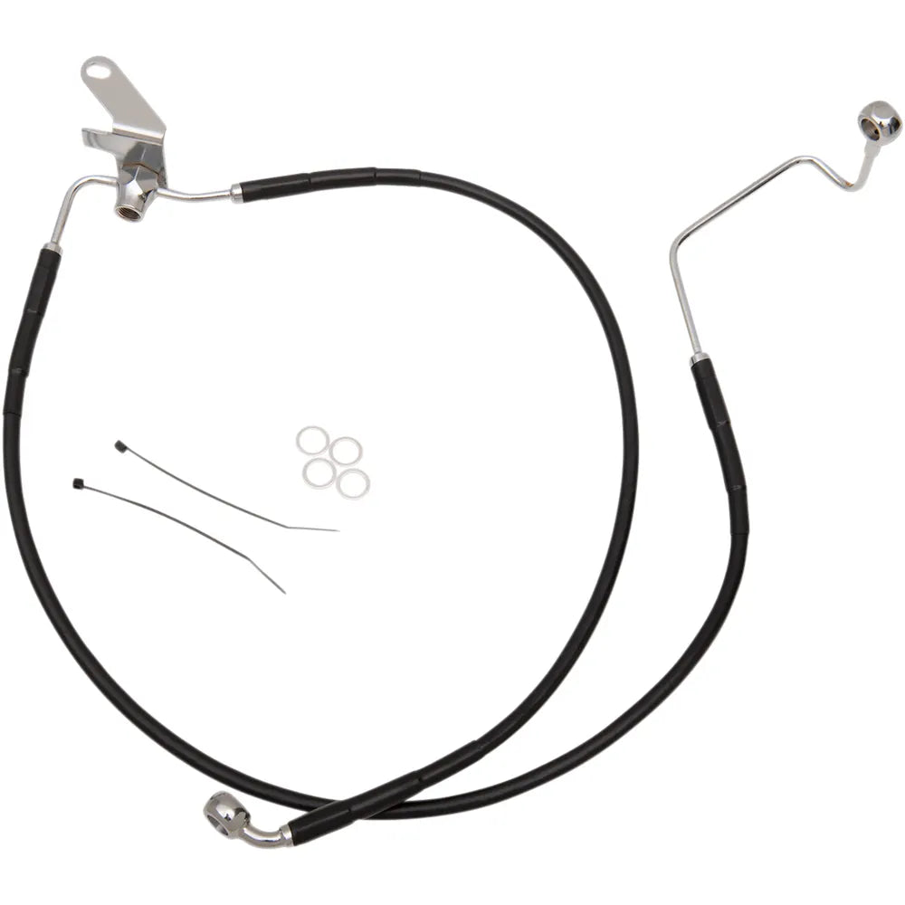 Brake Line - Front - Black - +2" - Softail '04-'06