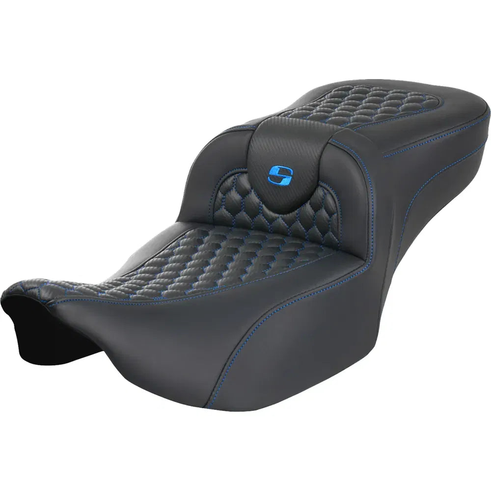 Asiento de alcance extendido Roadsofa™ - Asiento de alcance extendido Roadsofa™ - sin respaldo - Panal - Costura azul - FLTR/FLHX '23-'24