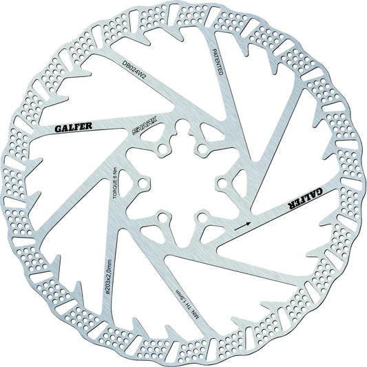 Rotor de freno de bicicleta shark de 6 pernos