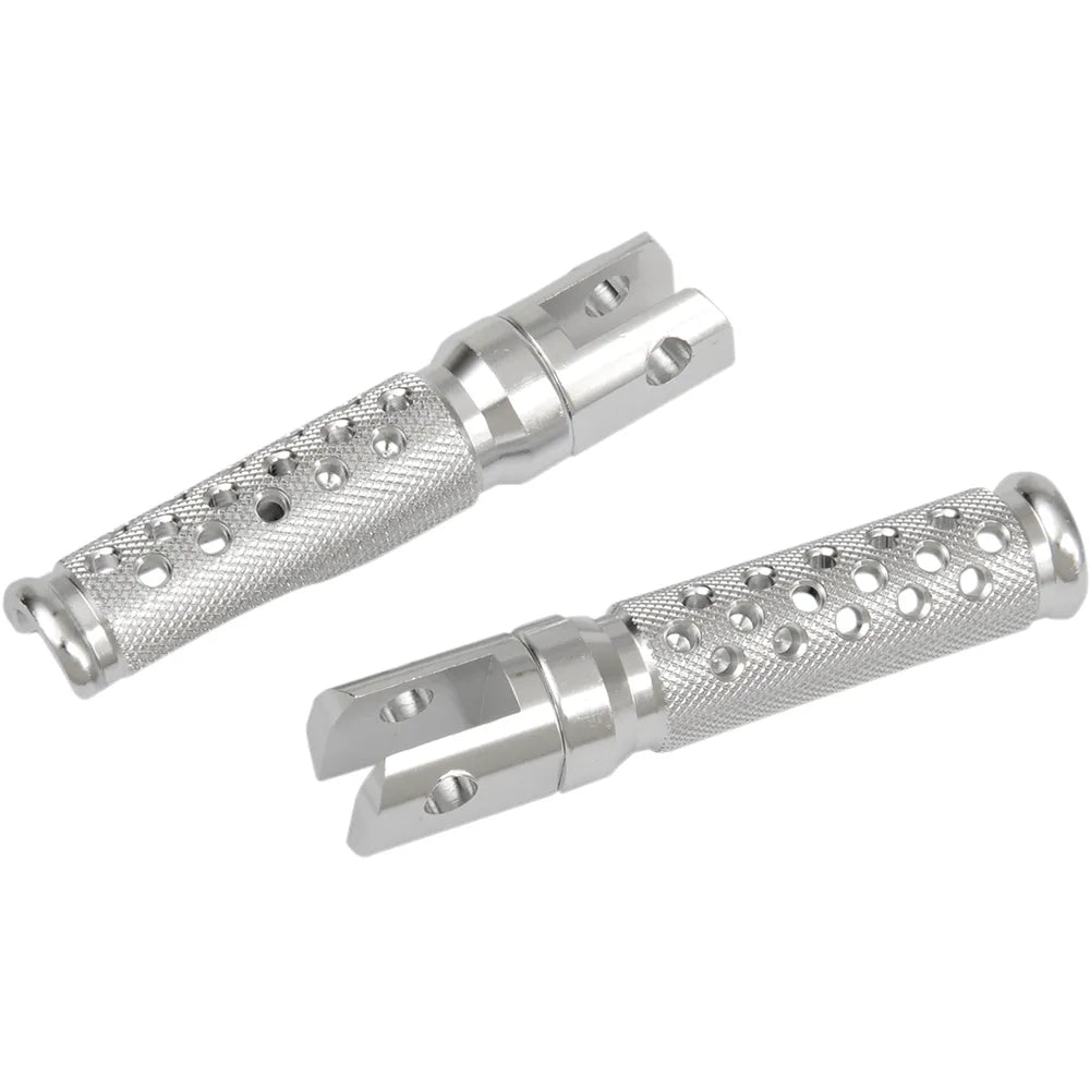 Footpegs - Slash-Cut - Silver