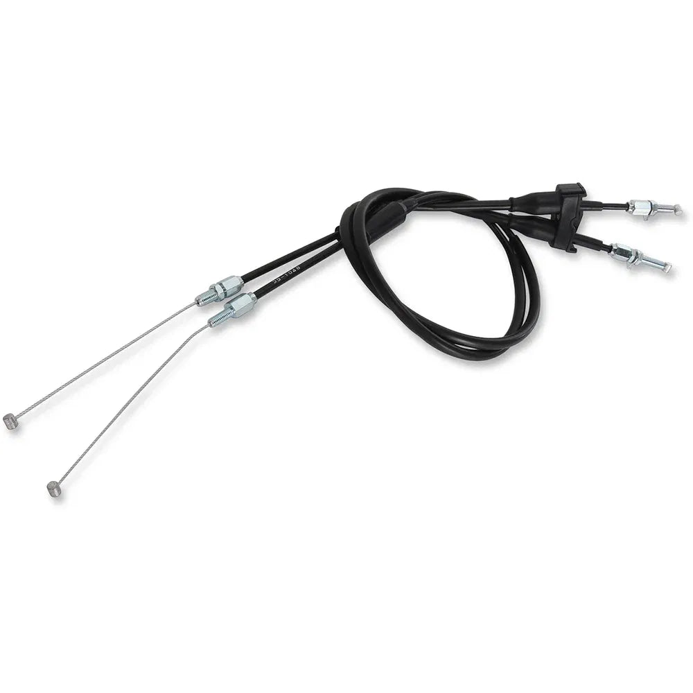 Cable del acelerador de vinilo negro.