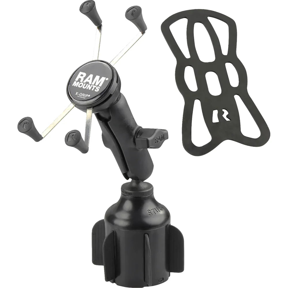 Soporte grande para teléfono x-grip® con base para portavasos stubby™