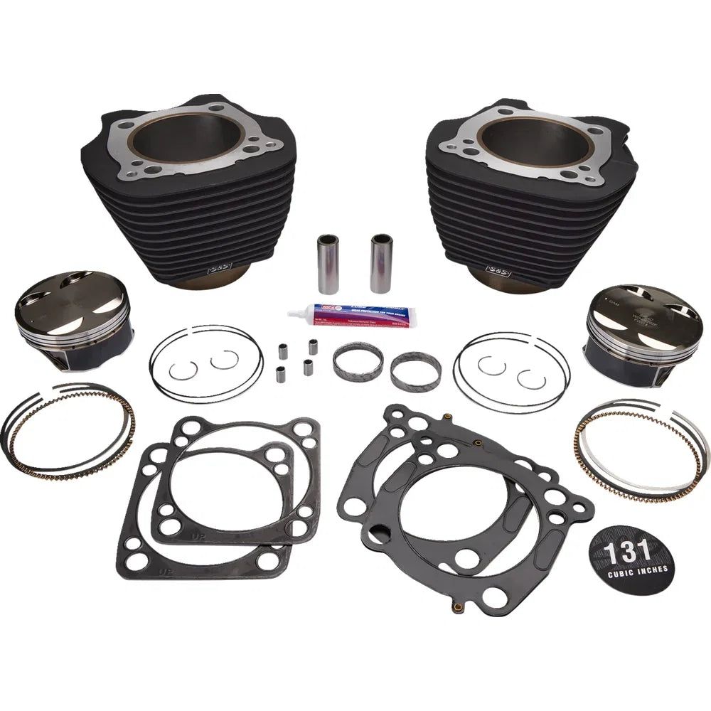 Kit S&S Cycle 131" Hot Set Up® Engine Performance 131" Hot Set Up® 4-5/8" Stroke Wrinkle Black W/O Highlight M8
