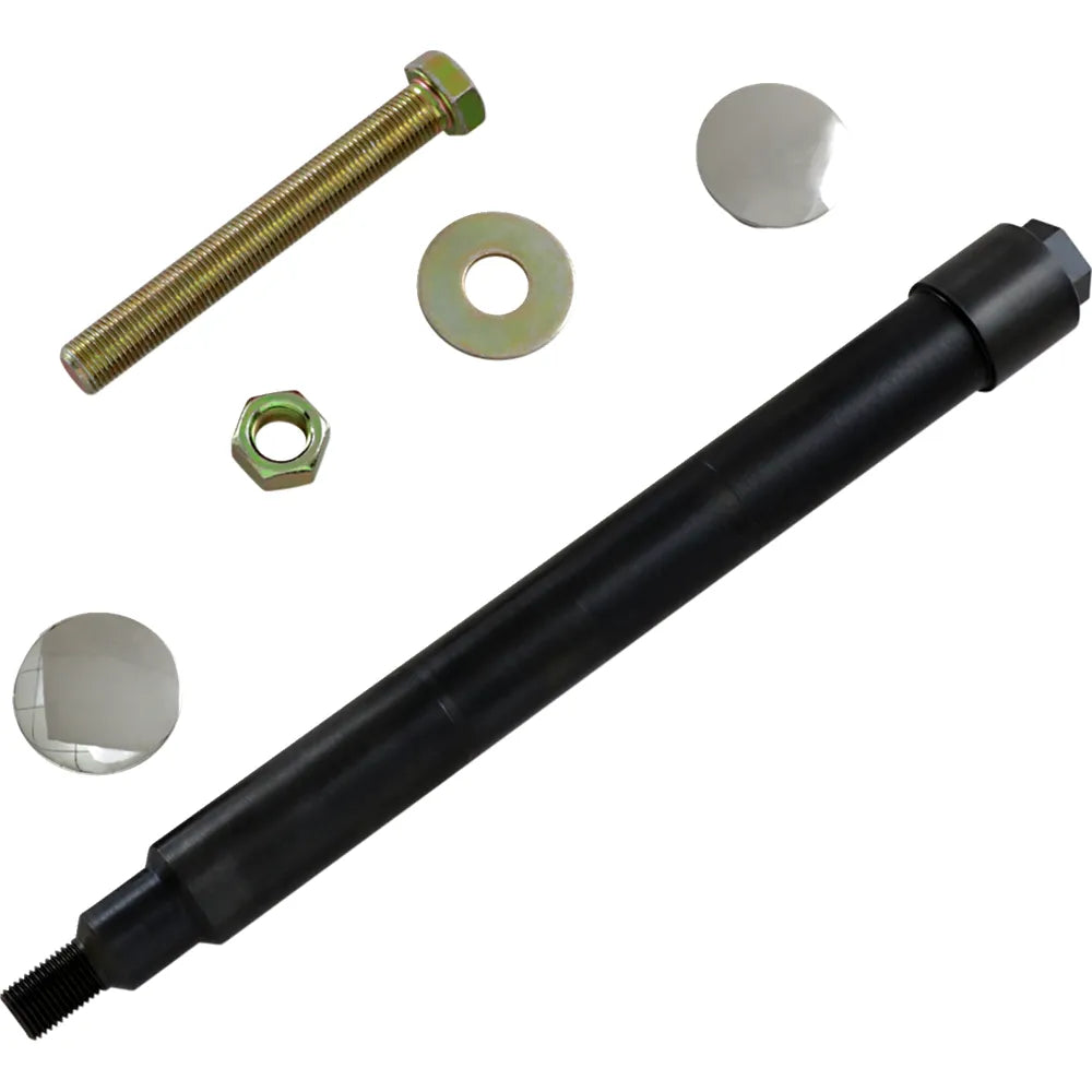 Eje delantero de montaje empotrado - Kit de eje - Montaje empotrado - Delantero - Negro con tapas de extremo pulidas