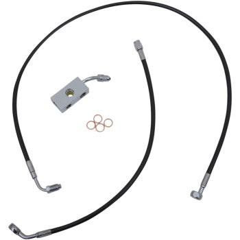 Brake Line - 12" - 14" Ape Hanger Handlebars - Black
