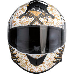 Casco Z1R Warrant Sombrero - Blanco / Dorado