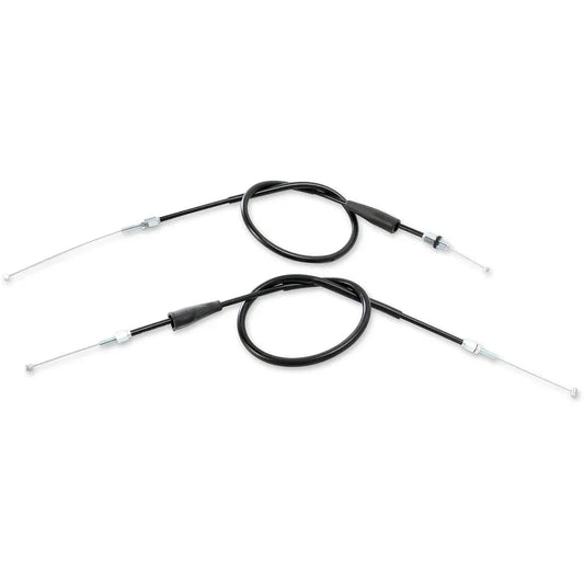 Cable del acelerador de vinilo negro.