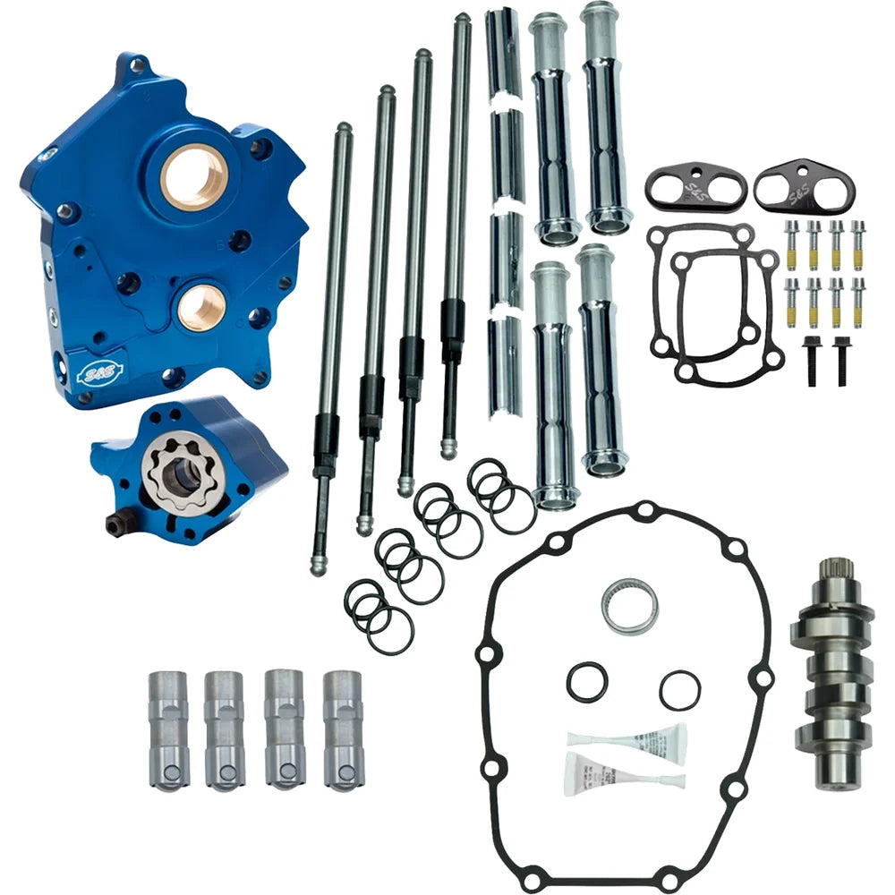 Kit S&S Cycle Cam Chest With HPT560 Cam Cam Chest Water Cooled HPT560 Chrome Pushrod Tubes VVT M8