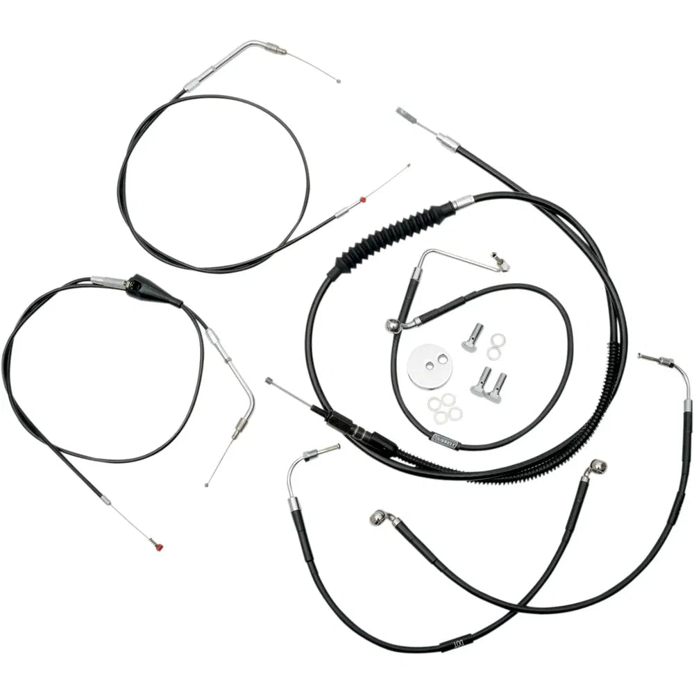 Kit de cable de freno/cable de manillar de vinilo negro estándar — ape hanger