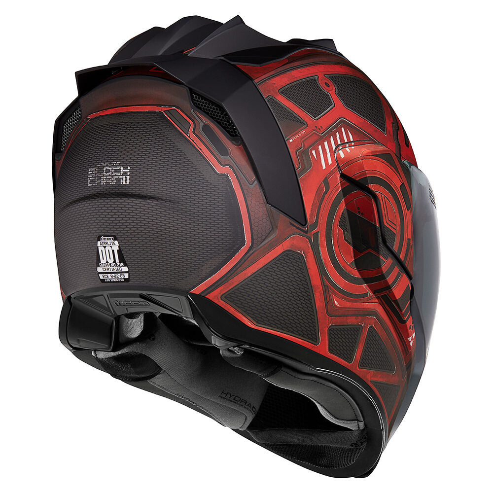 Casco ICON Airflite Blockchain - Rojo