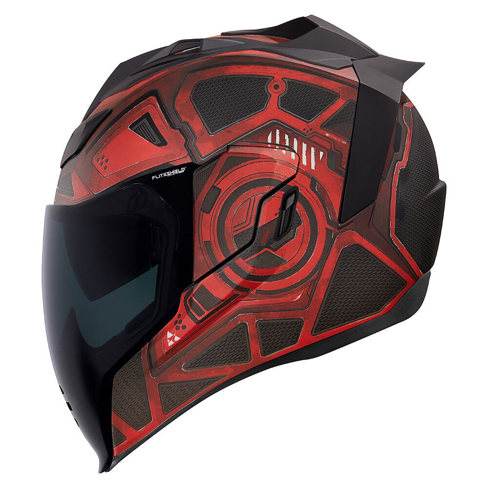 Casco ICON Airflite Blockchain - Rojo