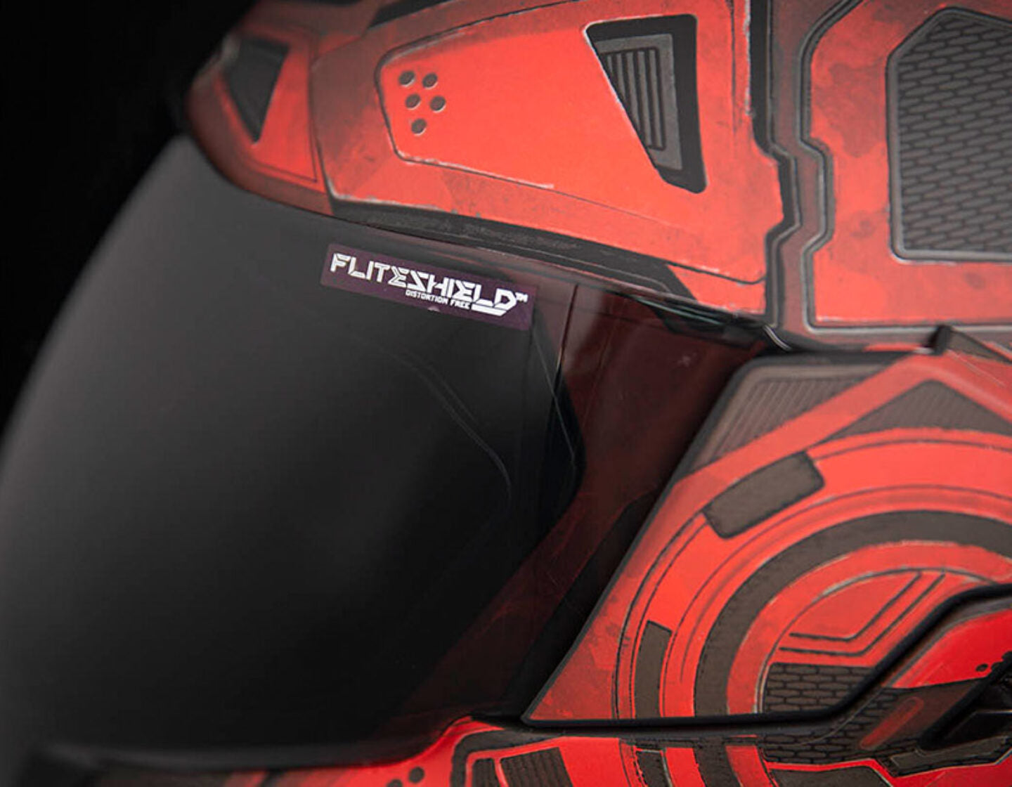 Casco ICON Airflite Blockchain - Rojo