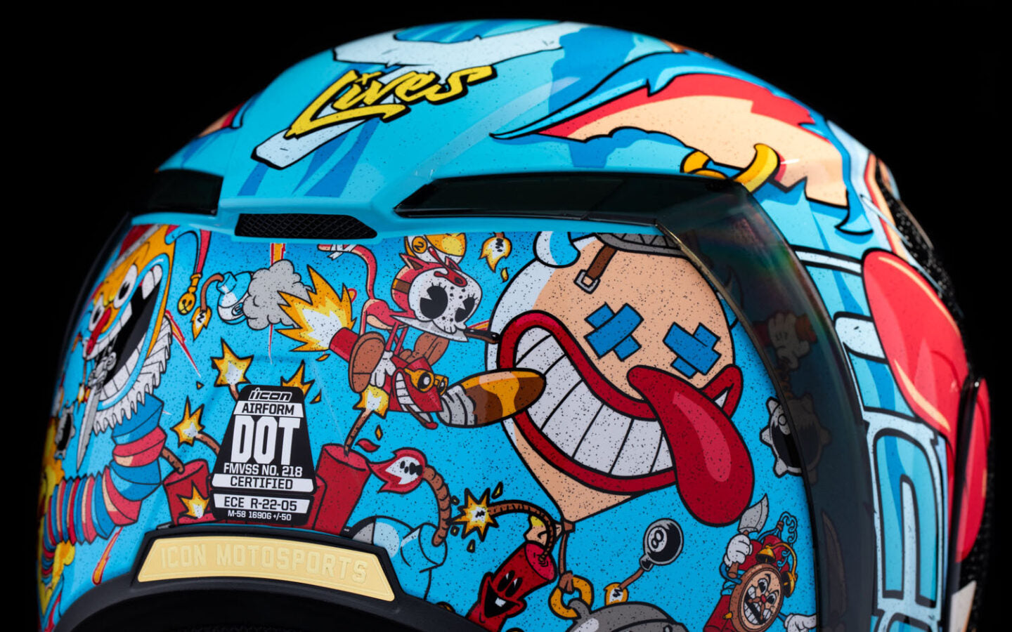 Casco Icon Airform MIPS 9 Lives - Azul