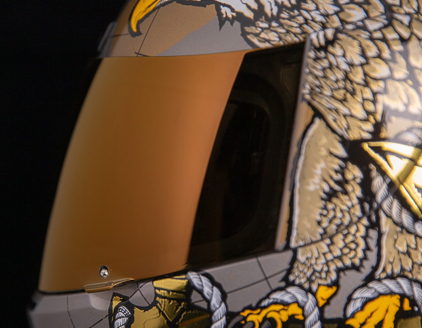 Casco ICON Airform Semper Fi - Dorado