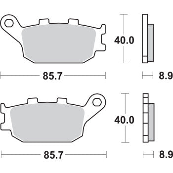 Balatas traseras sinteticas SBS 657LS
