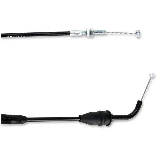 Cable del acelerador de vinilo negro.