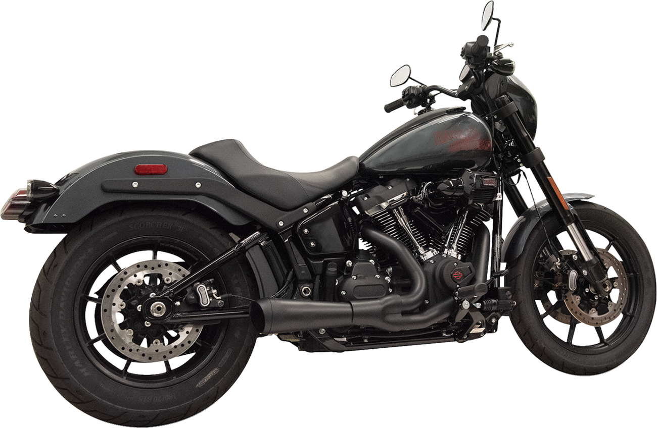 Sistema de escape The Ripper 2 en 1 - Sistema de escape Ripper 2 en 1 con silenciador megáfono - Corto - Negro - 49 estados - M8 Softail
