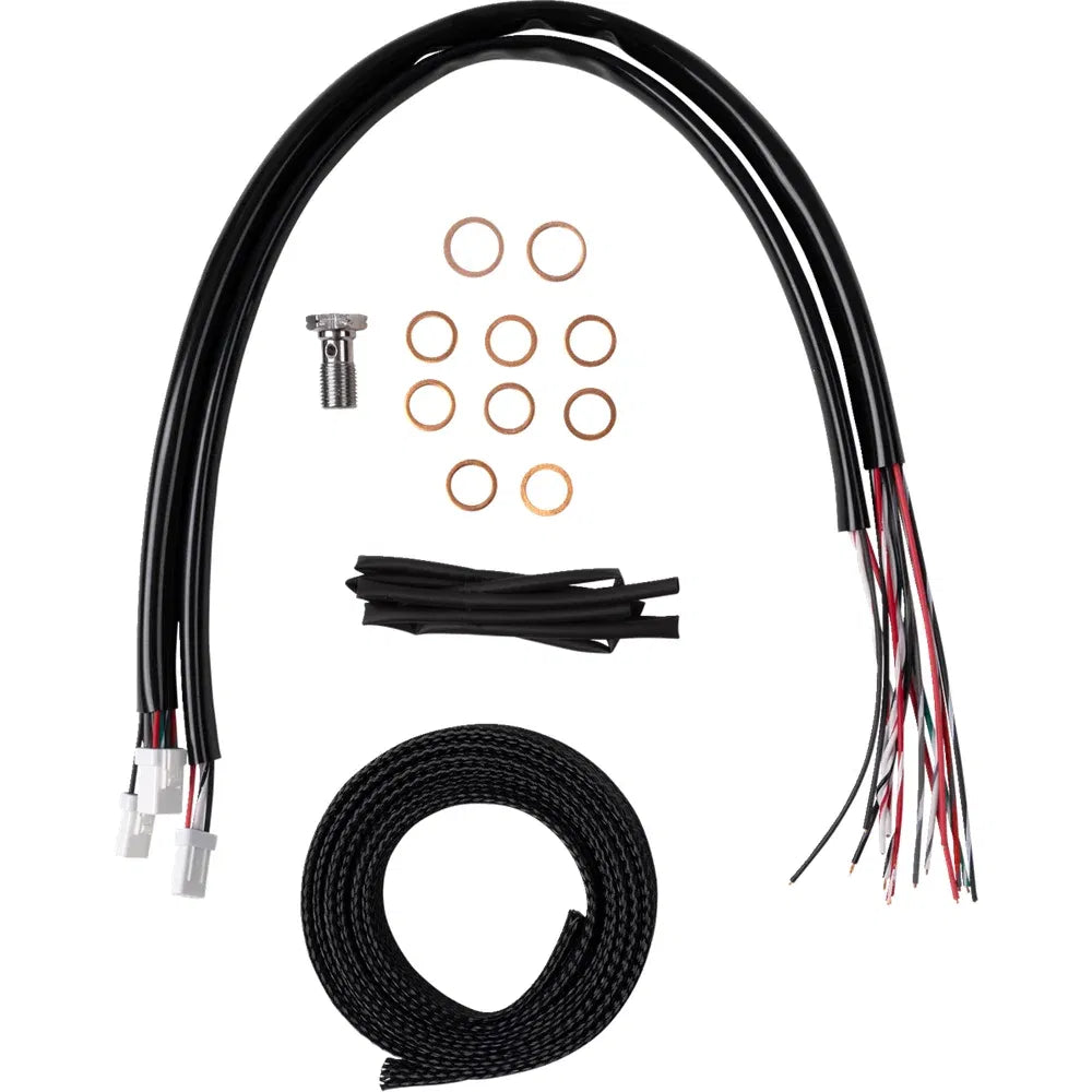 Kit completo de cable de manillar/línea de freno trenzado de acero inoxidable — kit de cables