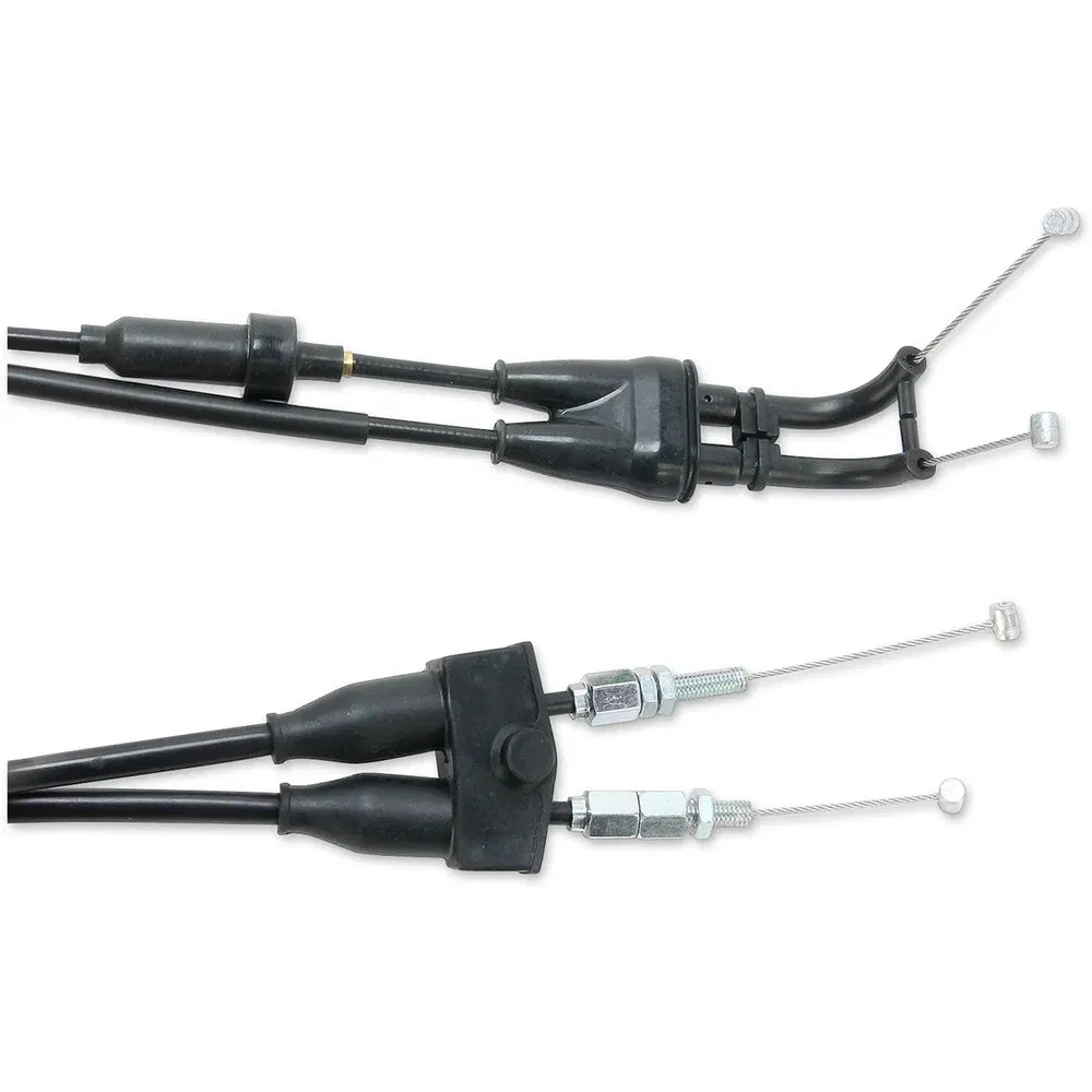 Cable del acelerador de vinilo negro.