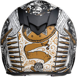 Casco Z1R Warrant Sombrero - Blanco / Dorado