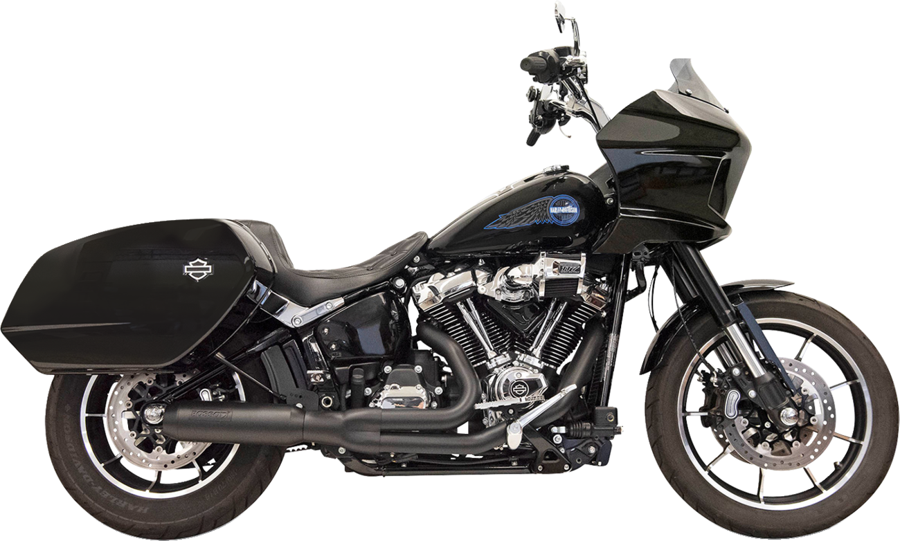 Sistema de escape 2 en 1 con silenciador Superbike - Sistema de escape 2 en 1 con silenciador Superbike - 4" - Negro - Softail M8