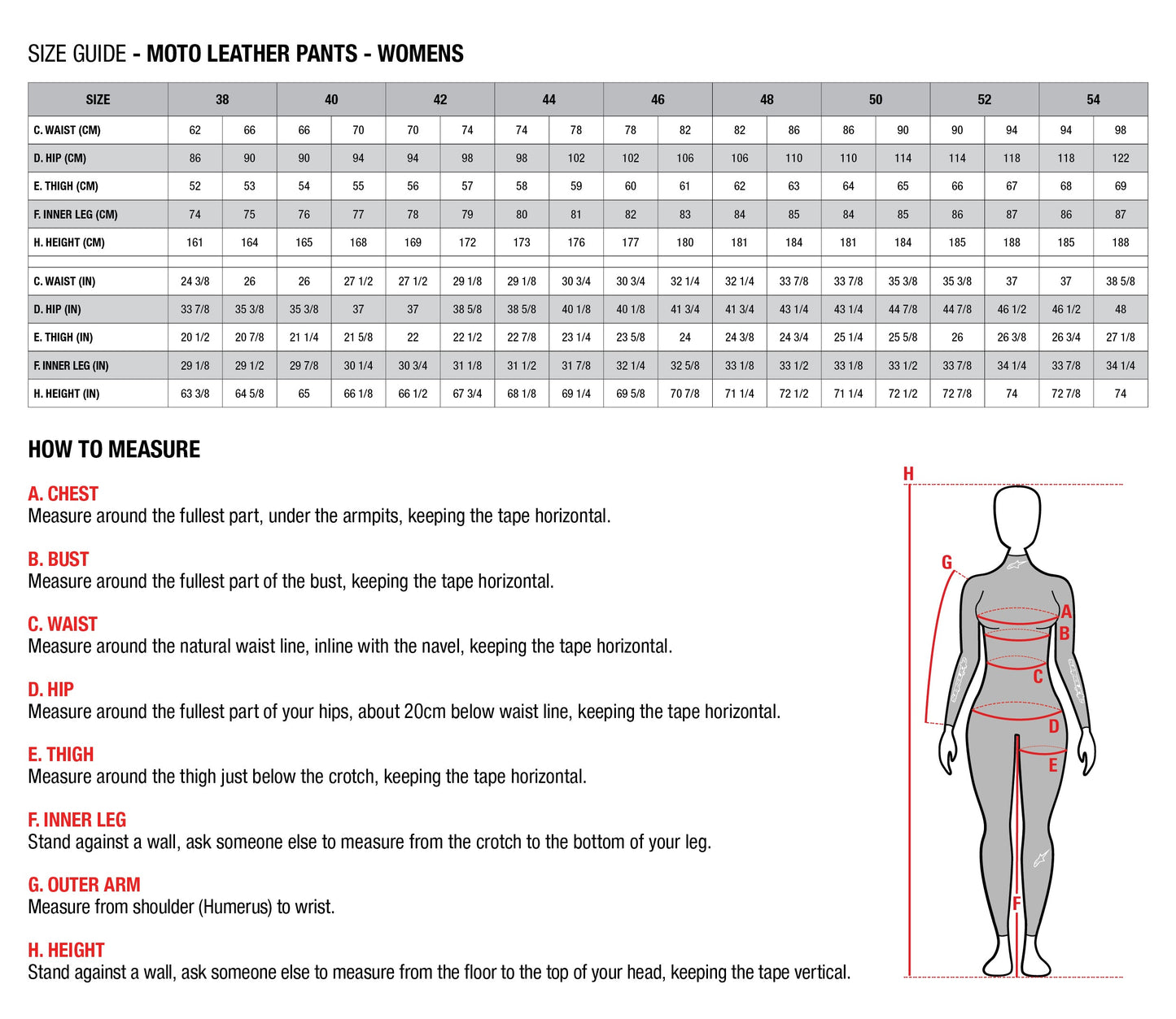 Pantalón de Piel Alpinestars para mujer Stella Vika v2 -Negro