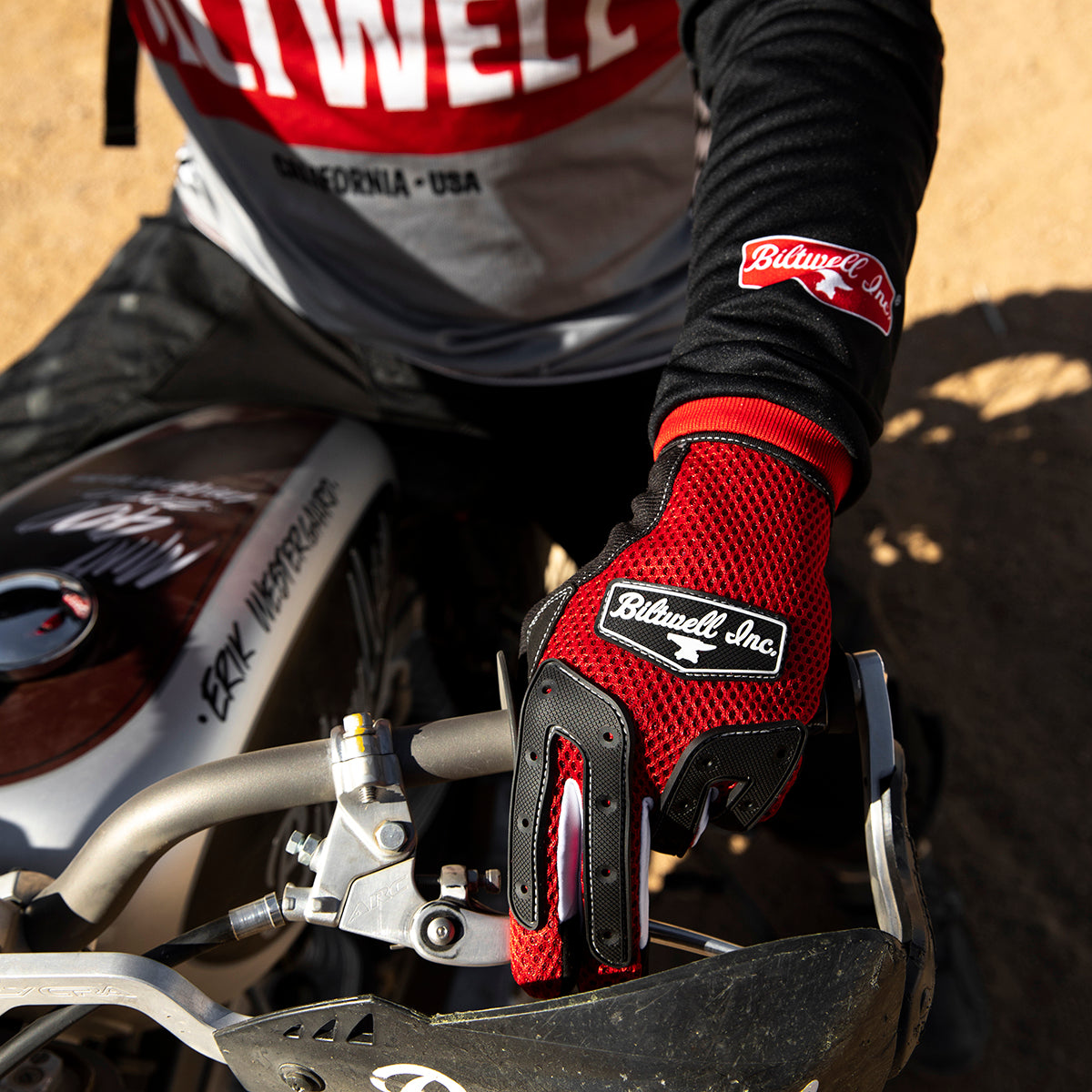 Guantes Biltwell Anza - rojo/negro