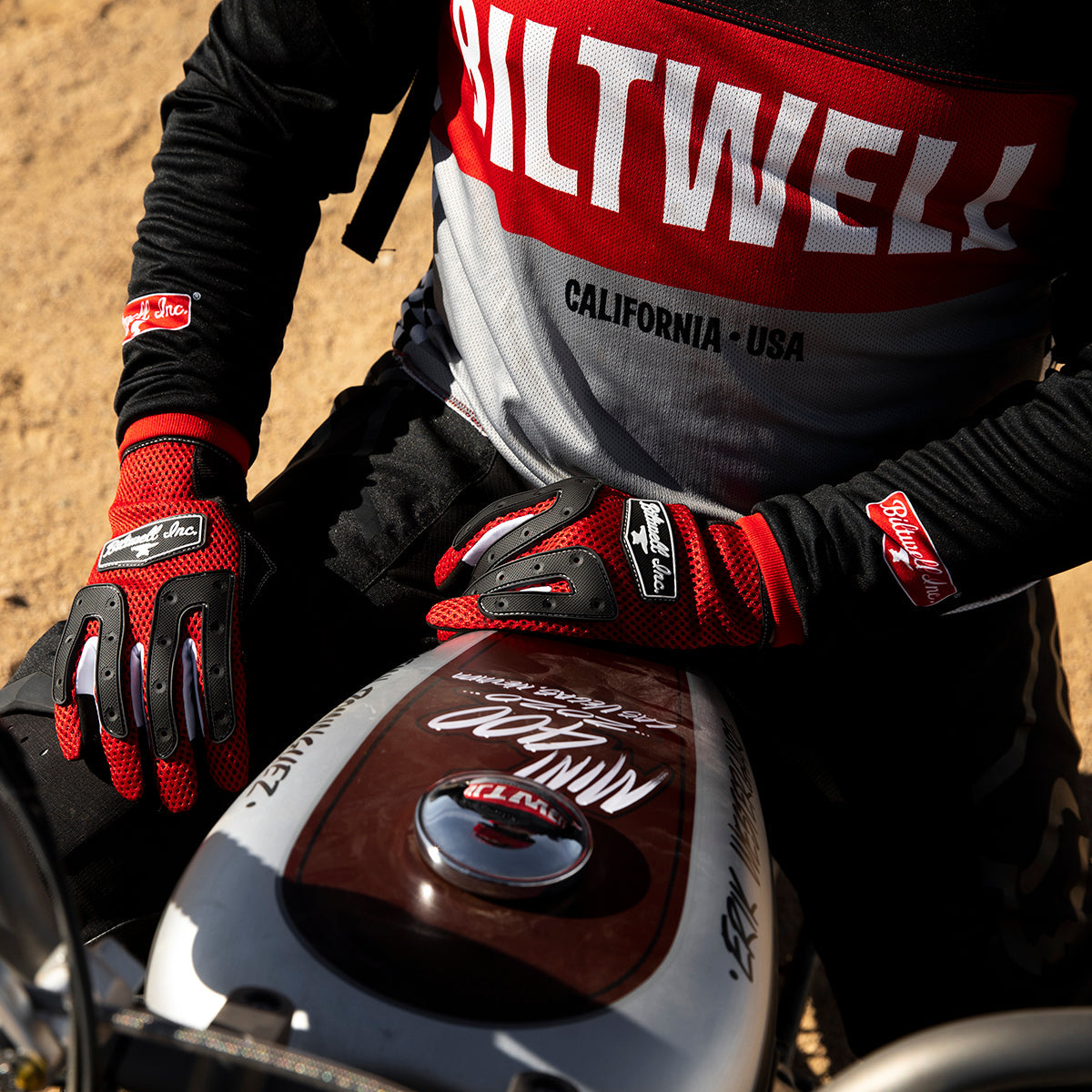 Guantes Biltwell Anza - rojo/negro