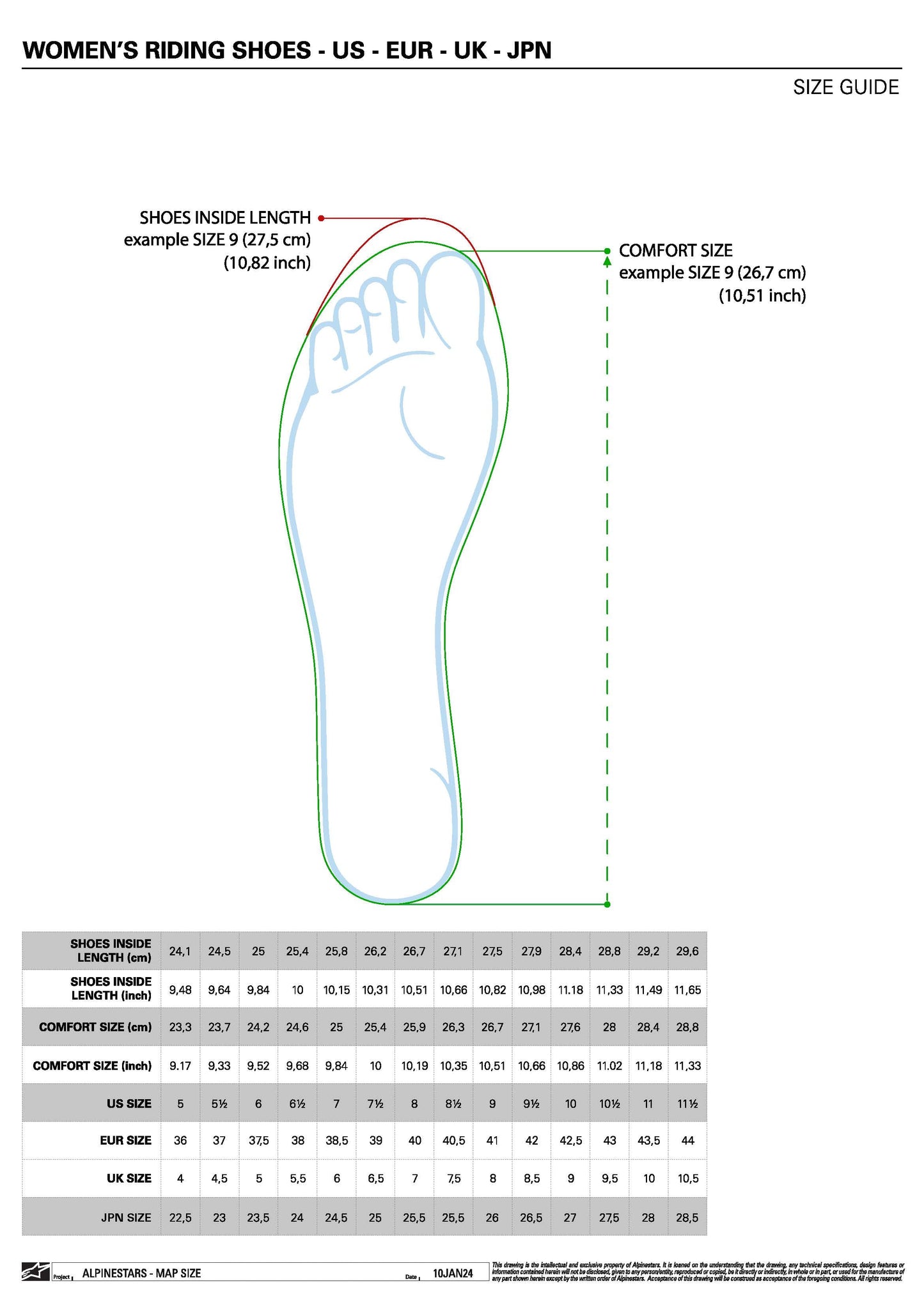 Tenis Stella Stated Podium Alpinestars - Blanco / marrón