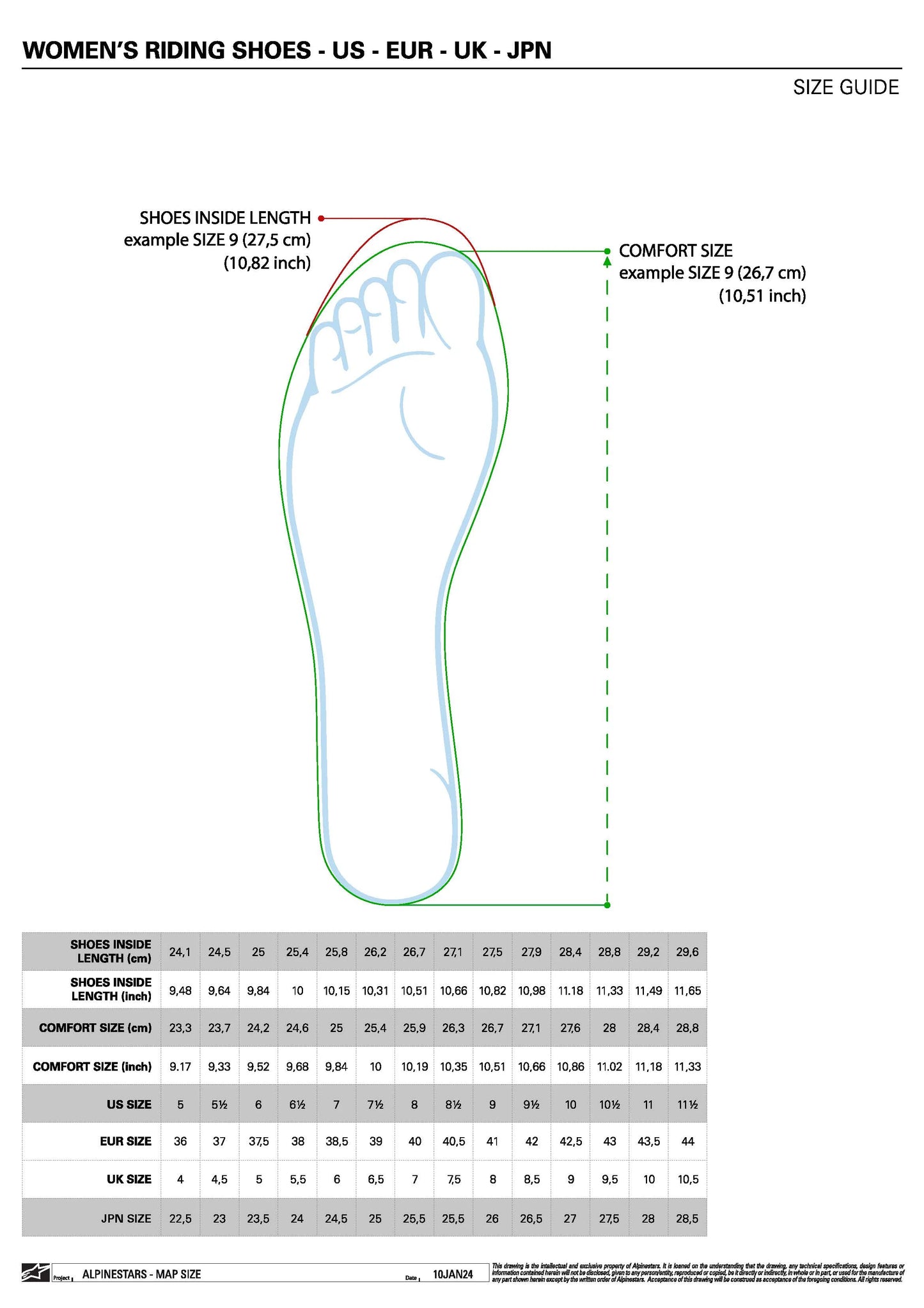 Botas Alpinestars para mujer Stella Valencia Waterproof - Negro