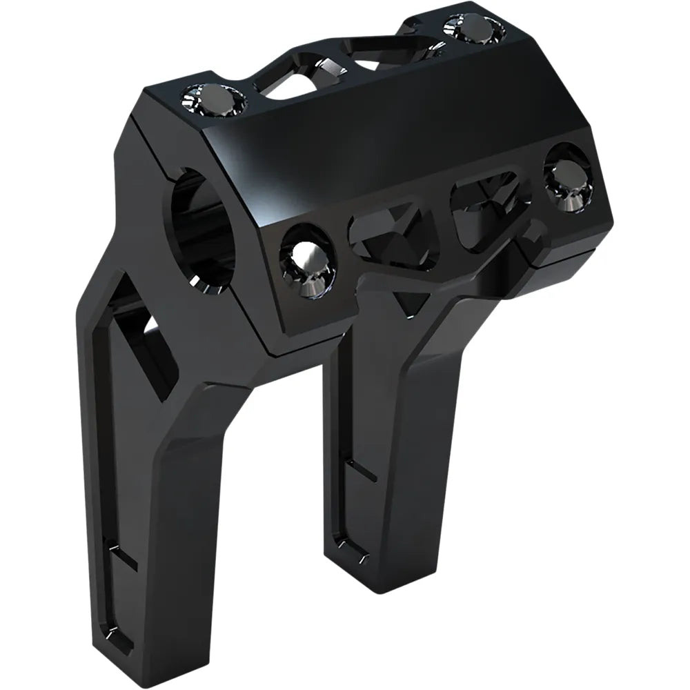 Risers - Pullback - 6" - 1-1/4" Clamping - Black Anodized