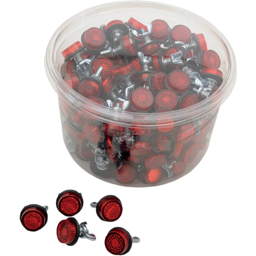 License Plate Reflectors - 150ct Tub - Red