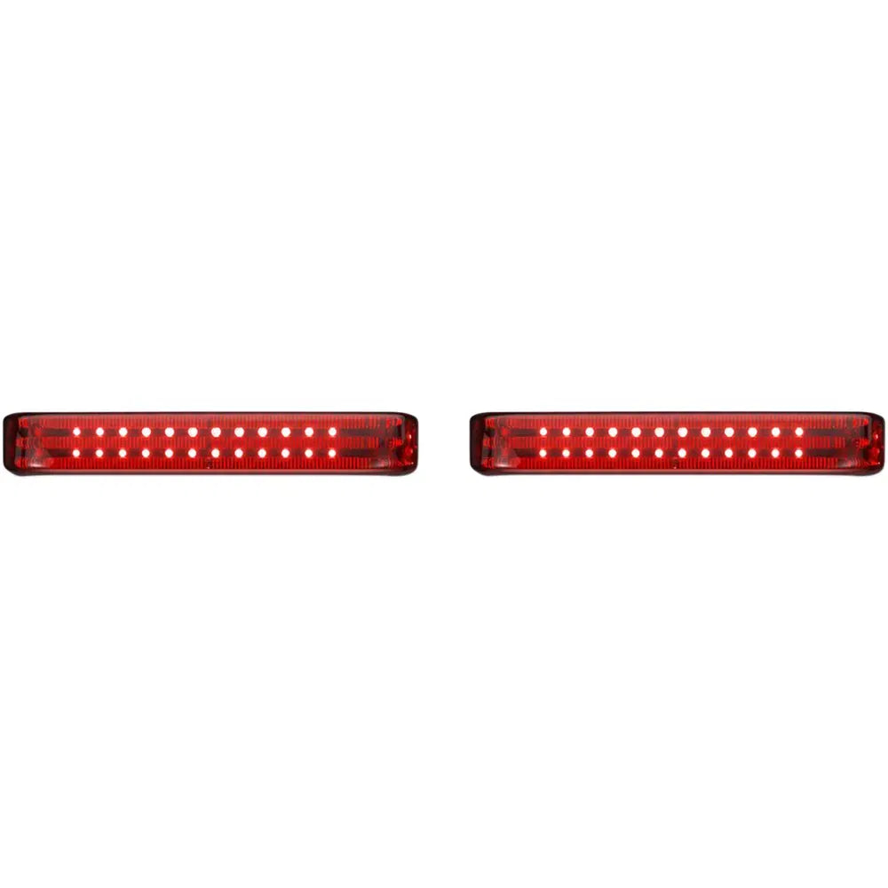 Saddlebag LED Lights - Sequential - Chrome/Red
