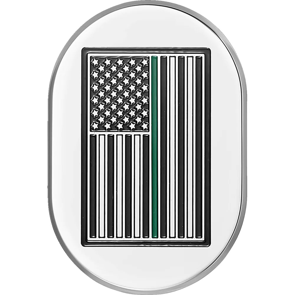 Cubierta de antena - Cubierta de antena - Guardabarros trasero derecho - Bandera estadounidense Green Line - Cromo