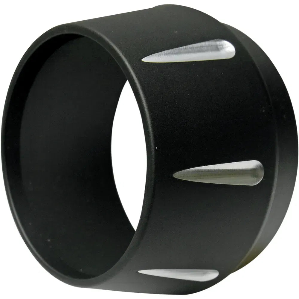 End Cap - Black - Fluted - Short Megaphone