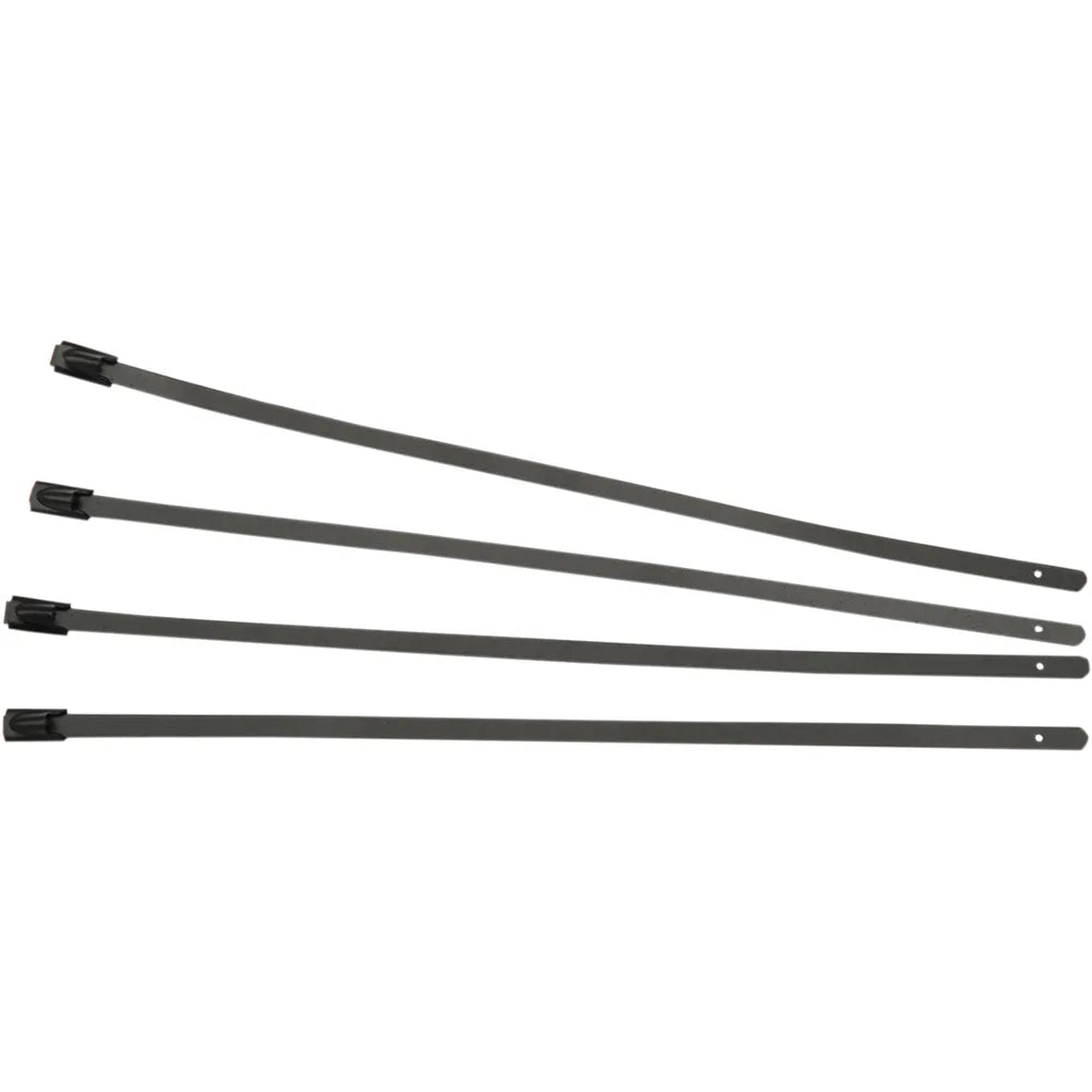 Exhaust Wrap Clamps - Black - 4 Pack