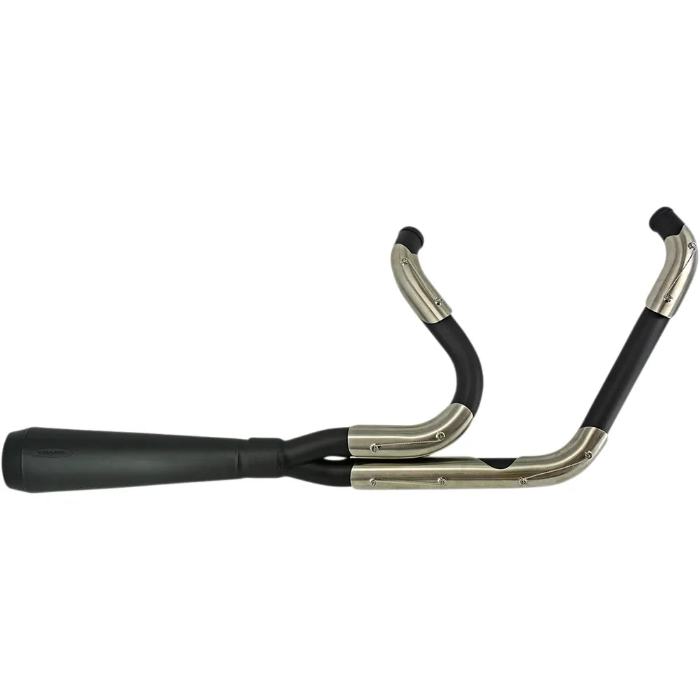 Assault 2:1 Exhaust - Black - Straight - '17-'20 Touring