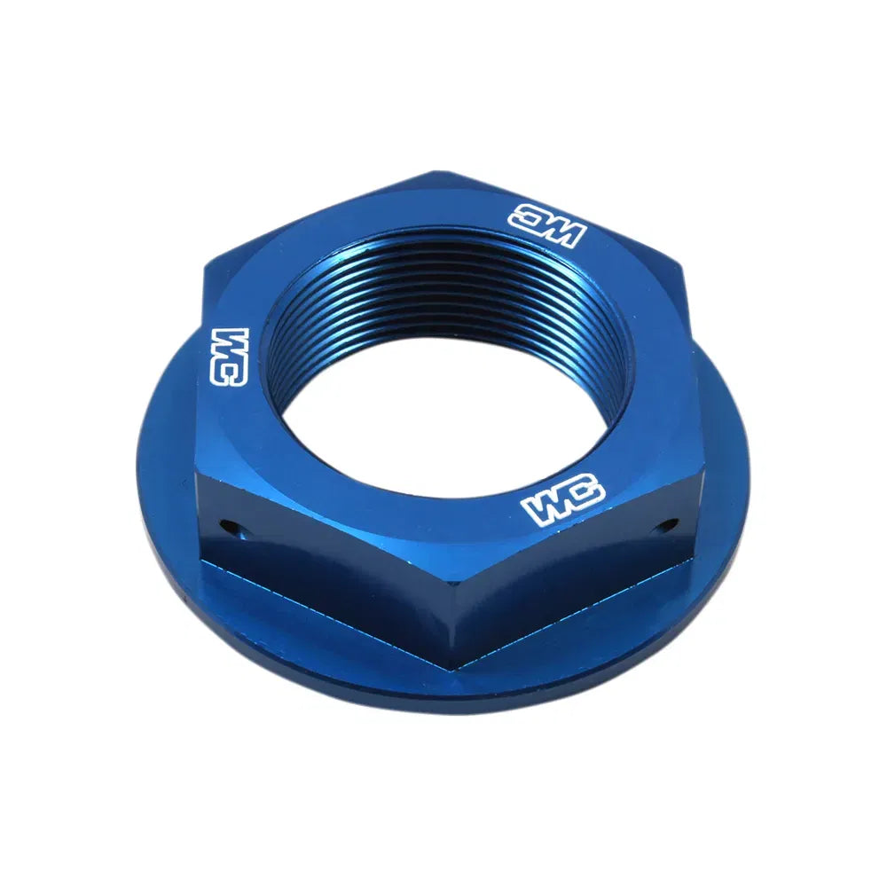 Steering Stem Nut - Blue - Yamaha