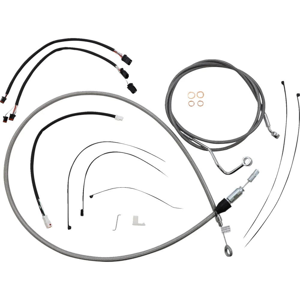 Kit de instalación de manillar XR - Kit de instalación de manillar XR - Perchas para monos de 12"-14" - FLTR '21-'23 - Acero inoxidable/cromo