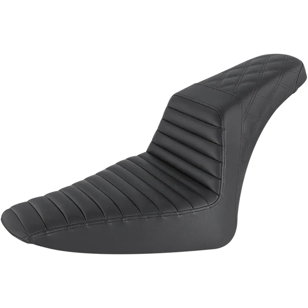 Step Up Seat - Tuck and Roll/Lattice Stitched - Black4670