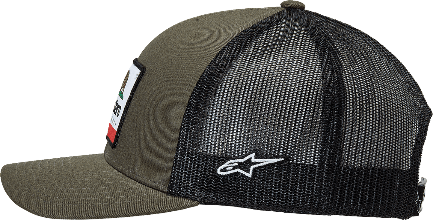 Gorra Alpinestars Cali 2.0 - Verde Militar/Negro