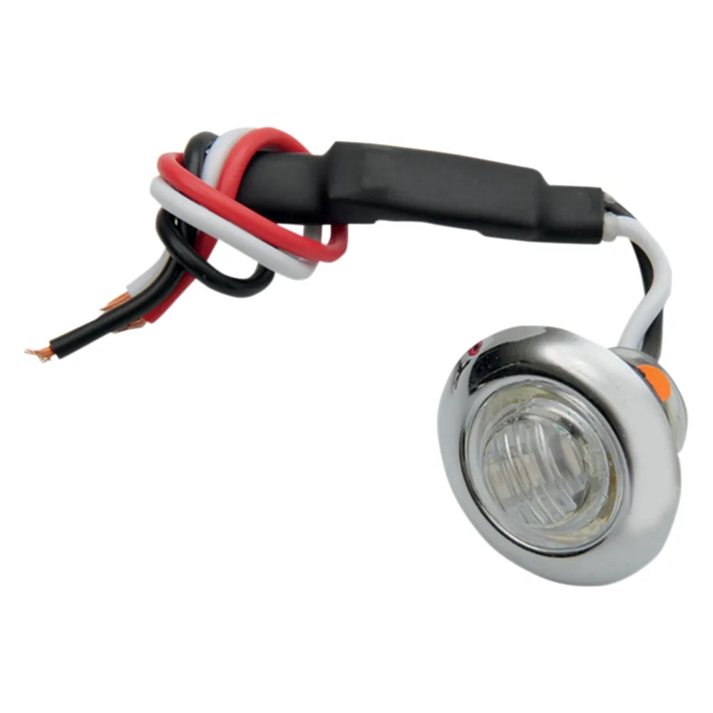 Mini Marker Light - Dual Function - Amber LED - Clear Lens