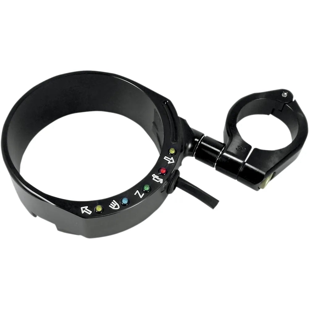 Soporte de reubicación del velocímetro con abrazadera Easy Mount - Negro - Para horquilla 190 de 49 mm