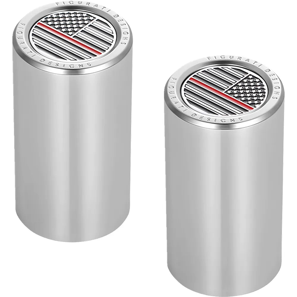 Cubiertas de Atraque - Cubiertas de Atraque - Bandera Americana - Línea Roja - Larga - Plata
