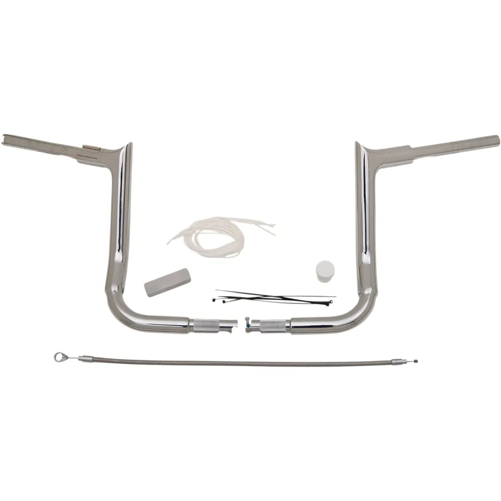 12" Chrome 1-1/2" Pointed Top Handlebar Kit