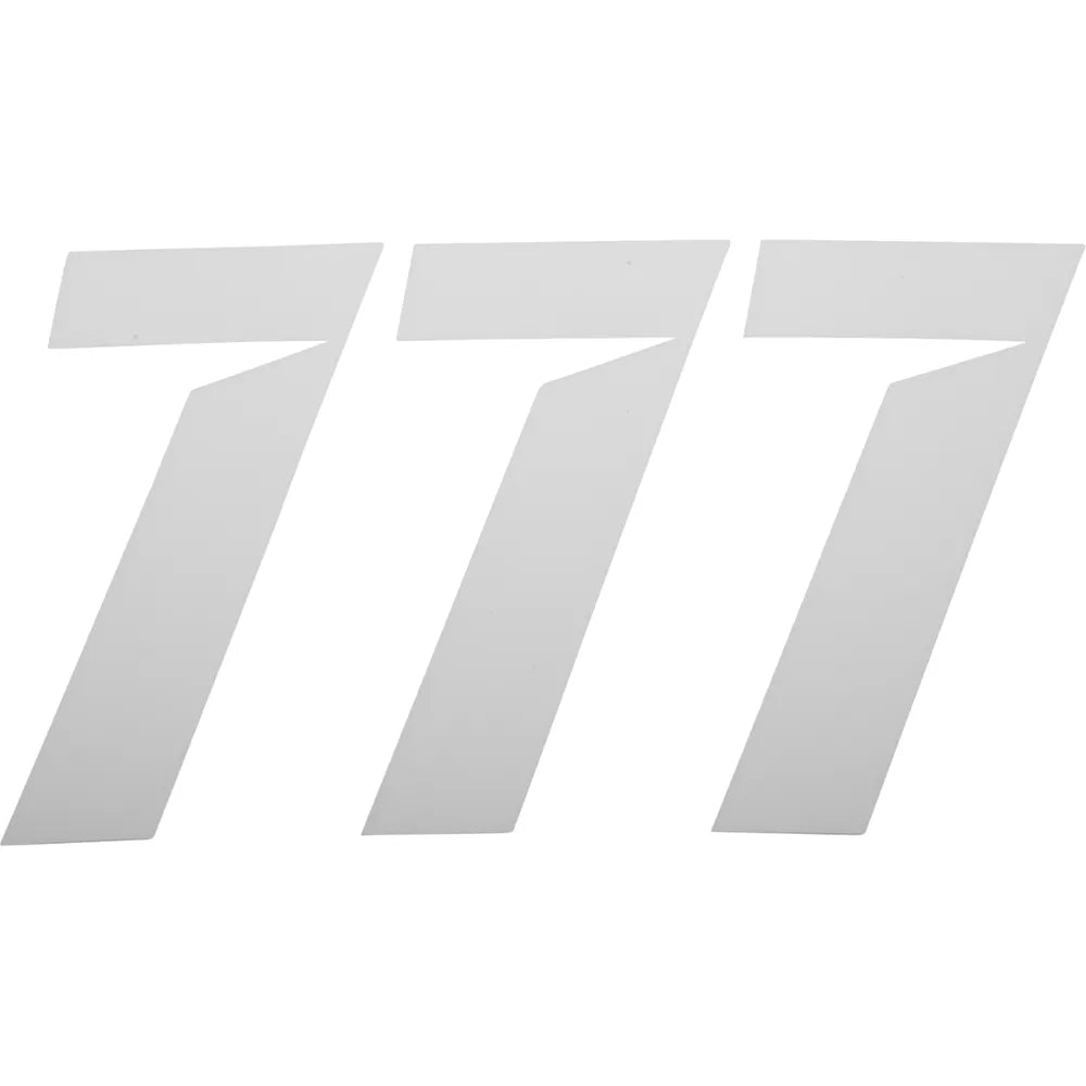 Slash Number Plate - #7 - White - 6"