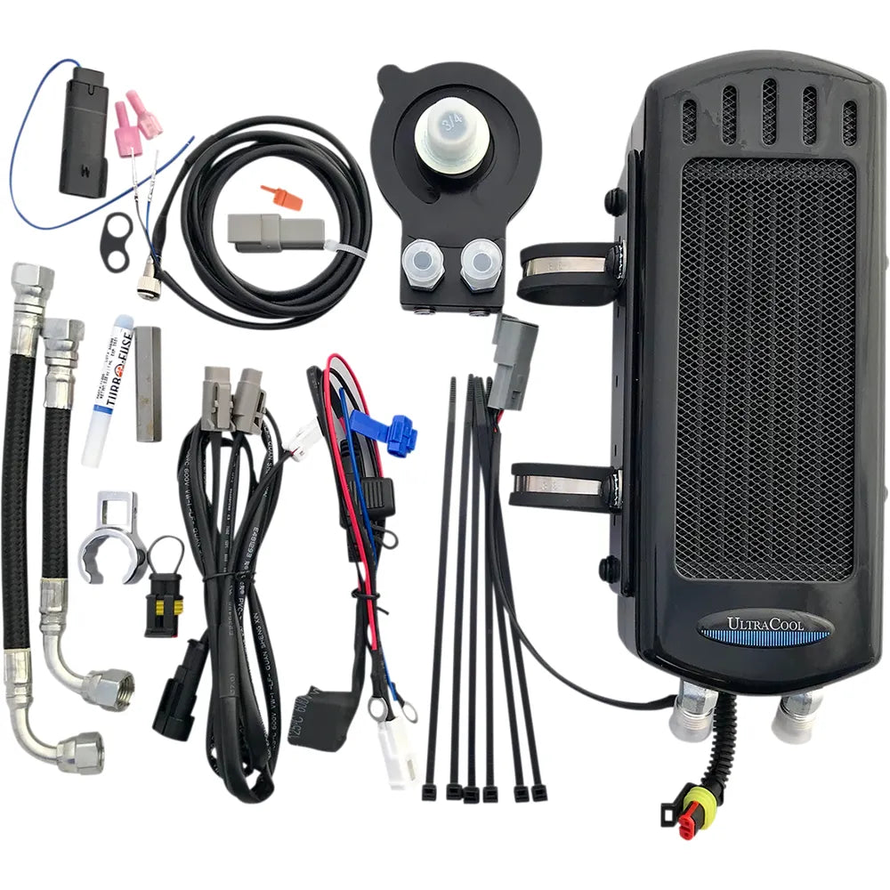 Oil Cooler Kit - Black - Side Mount - Softail 18+