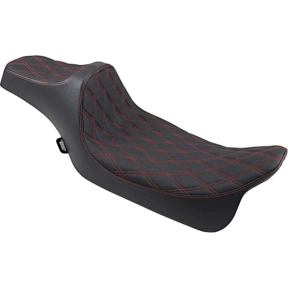 Predator III Seat - Extended - Double Diamond - Red Stitched