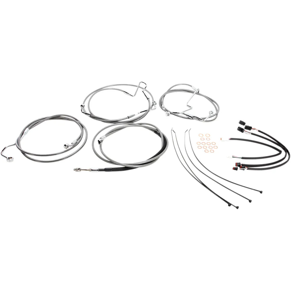 Kit de instalación de manillar XR - Kit de instalación de manillar XR - Perchas para monos de 12"-14" - FLH '17-'20 - Acero inoxidable